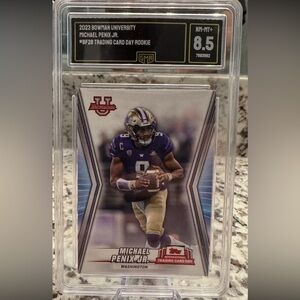 2023 Michael Penix Bowman University Card Graded GMA 8.5
